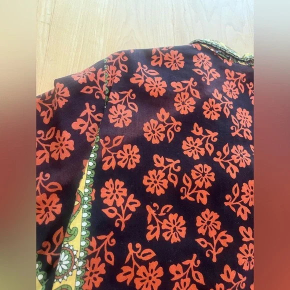 [Loungees] Vintage Paisley Cotton Kaftan House Dress - Picture 15 of 15